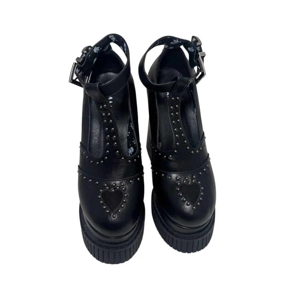 Lamoda she's so special SPIKED platform heels Dolls Kill Goth Edgy Sexy Size 8 - Picture 4 of 11